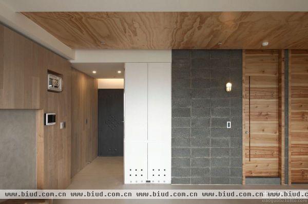 实木装修韩式家居玄关设计