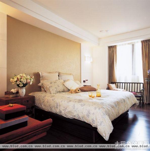中式风格家庭卧室装修效果图片2014