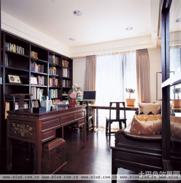 中式风格家装书房装修图片2014