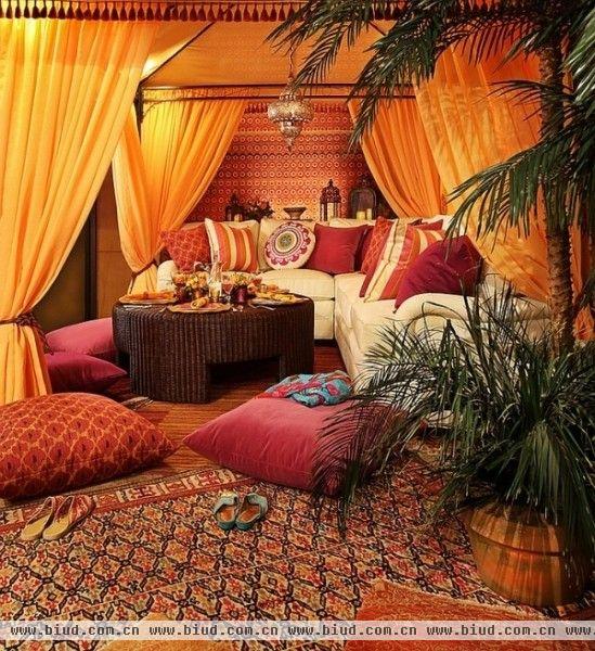 颜色艳丽 17款摩洛哥风格客厅设计