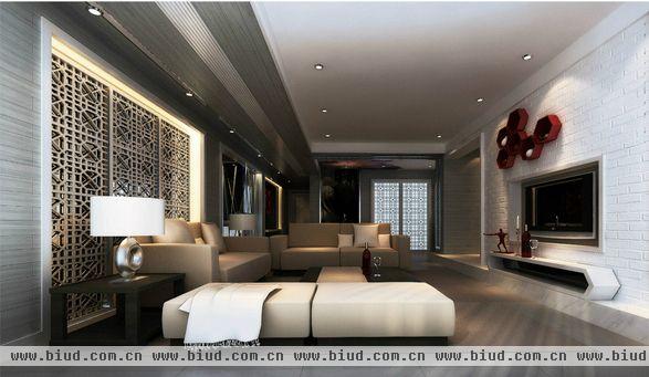空间里的一些家具的选购却是以现代风格为主的，客厅的沙发组选购均体现了现代家居的时尚与轻巧，现代简约的风格和中式风格并存，散发出独特的魅力。
