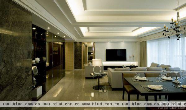106平现代风格精装两室两厅户型室内设计