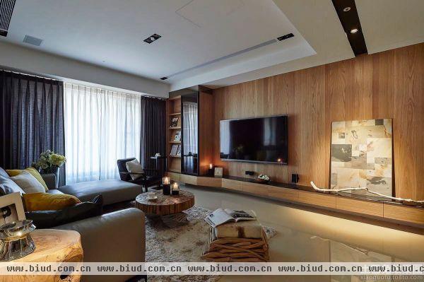 现代家装客厅电视背景墙效果图欣赏
