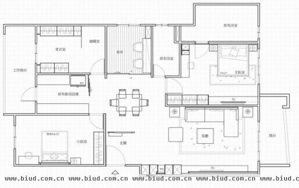 113平米自然质感北欧LOFT三居