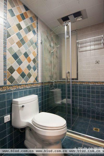 美式瓷砖浴室卫生间装修效果图
