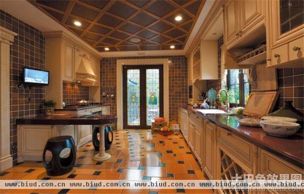 东南亚风格别墅一体式厨房装修图大全