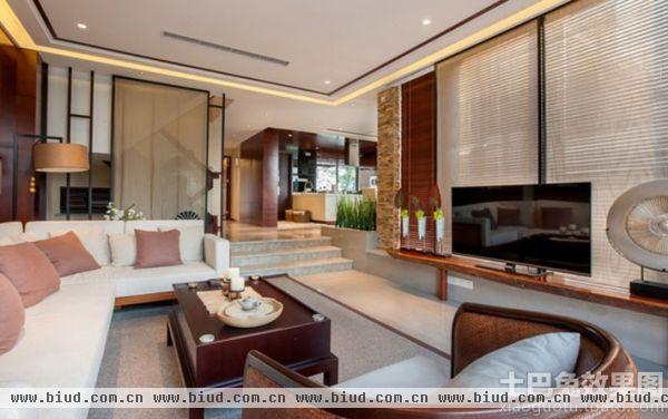东南亚风格别墅客厅设计图片欣赏