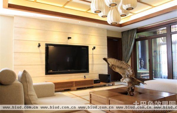 东南亚风格设计客厅电视背景墙图片