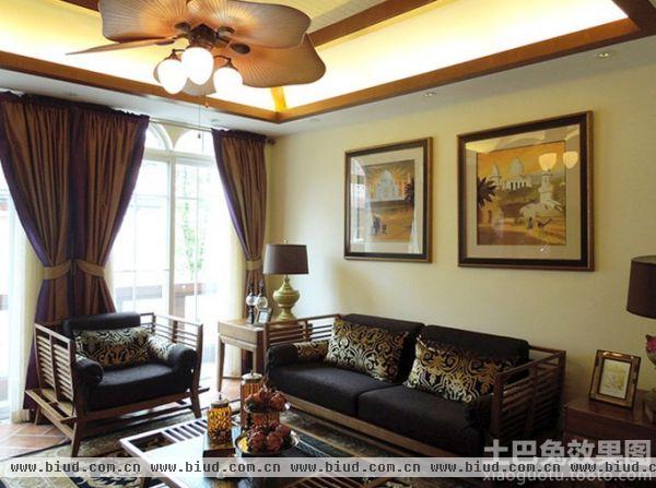 东南亚风格90平米两室两厅装修图片欣赏