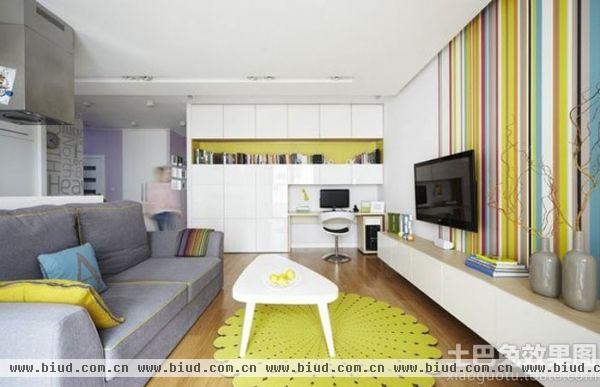 现代一居室装修客厅设计图片欣赏