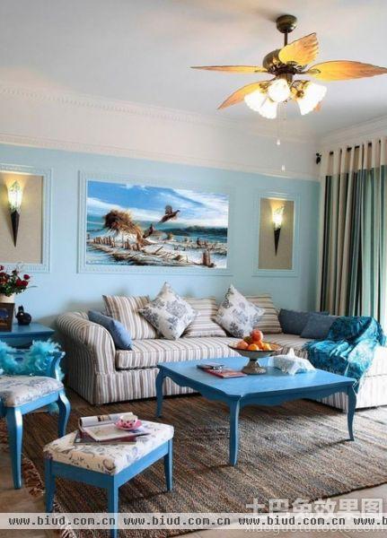 地中海风格居家客厅装修图