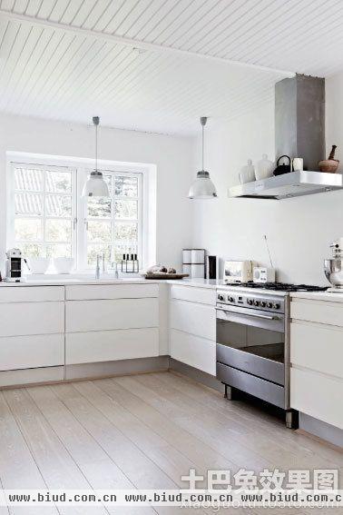简欧风格开放式厨房装修设计效果图片