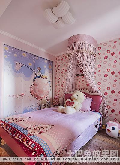 粉色温馨儿童房装修设计图片