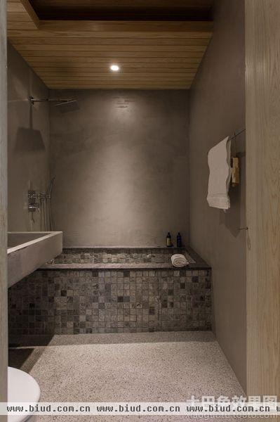 现代家居浴室仿古风格装修效果图