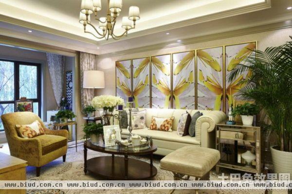 美式风格家庭装修三居室图片欣赏