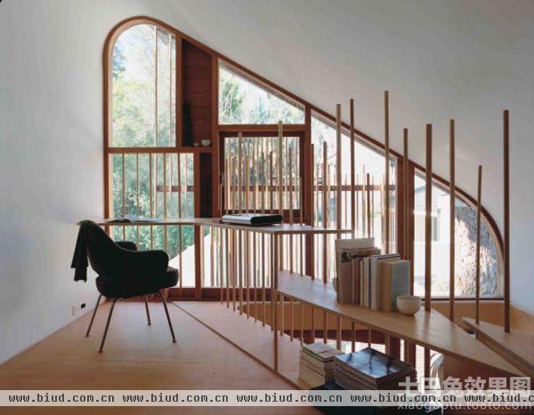 日式复式家居室内实木家具效果图