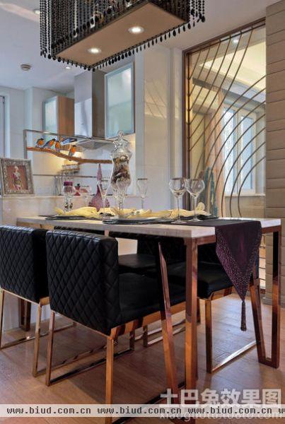 现代家居餐厅餐桌椅布置效果图