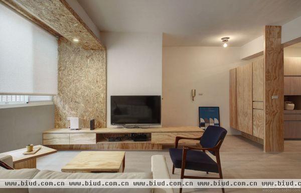 日式实木装修客厅电视背景墙效果图