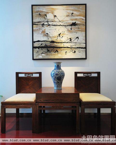 中式客厅墙面抽象装饰画图片
