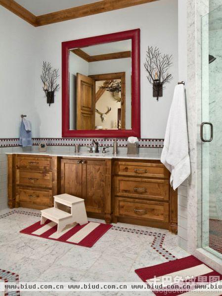 复古欧式家具浴室柜效果图