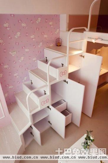 家装室内粉色楼梯效果图