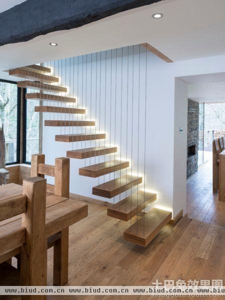 现代装修室内楼梯效果图
