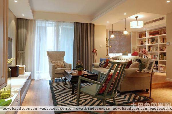 时尚美式家居客厅装修设计图片2014
