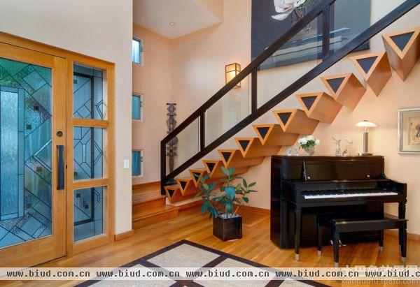 现代装修室内楼梯效果图2014