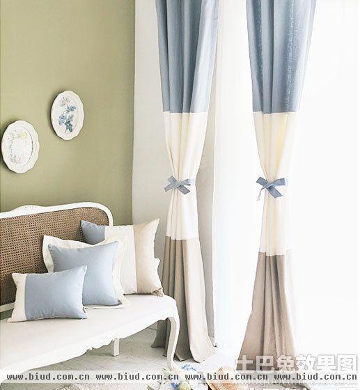 简欧设计卧室窗帘效果图欣赏