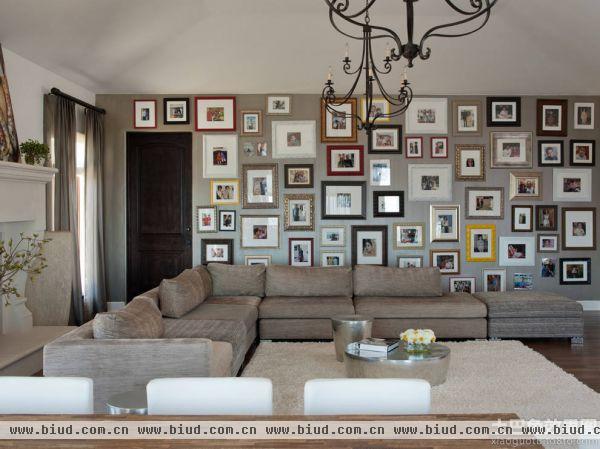 家装北欧设计客厅相片墙图片