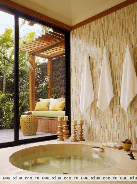 东南亚装修风格园浴池图片
