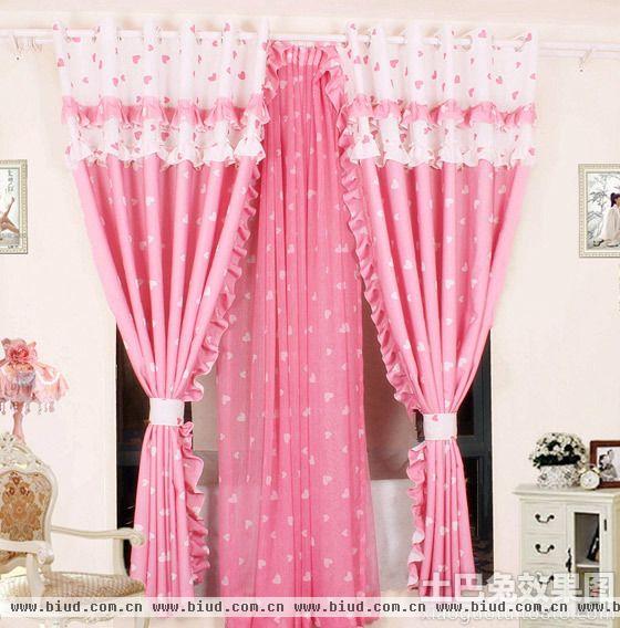 家装粉色窗帘效果图欣赏大全