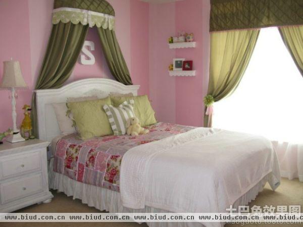 简欧风格粉色卧室图片大全