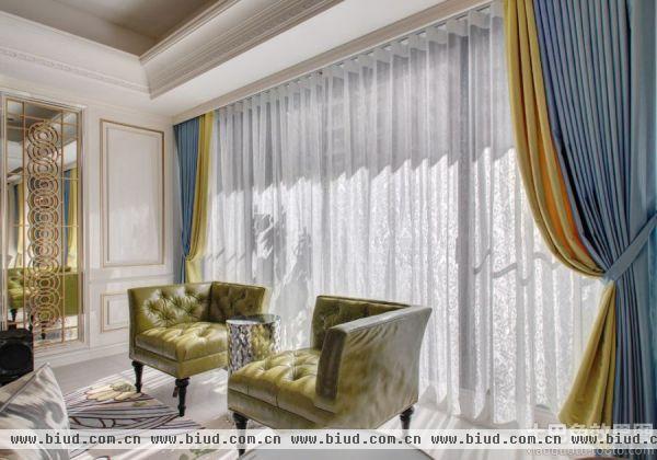 时尚欧式风格客厅窗帘效果图