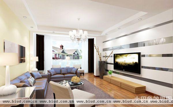 北欧风格装修设计客厅电视背景墙效果图