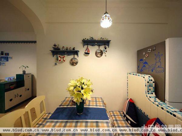 地中海家居餐厅背景墙装饰效果图