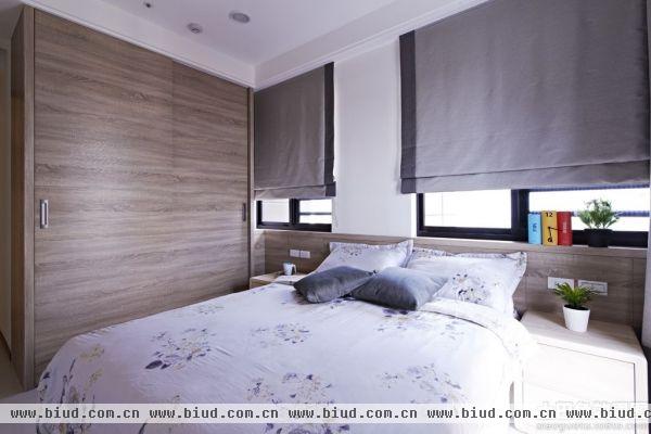 北欧风格卧室窗帘图片