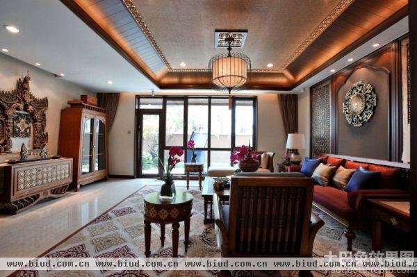 中式私人别墅高档室内装修设计效果图
