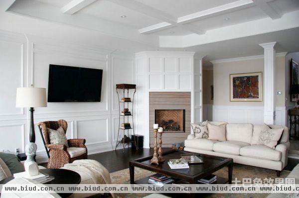 纯白的简约元素北欧风格装修客厅图片