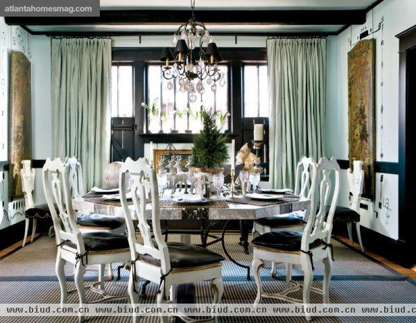 乡村别墅美式家庭餐厅装修效果图大全2014图片