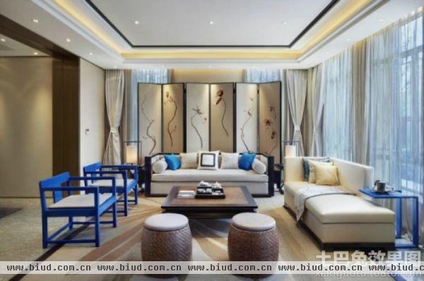 中式风格140平米四居室装修效果图欣赏