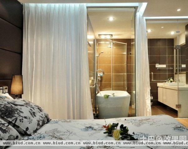 中式装修设计卧室窗帘效果图