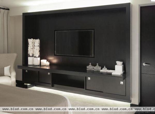 简约现代设计卧室电视背景墙效果图大全欣赏