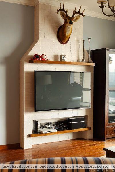美式乡村室内设计电视背景墙图片
