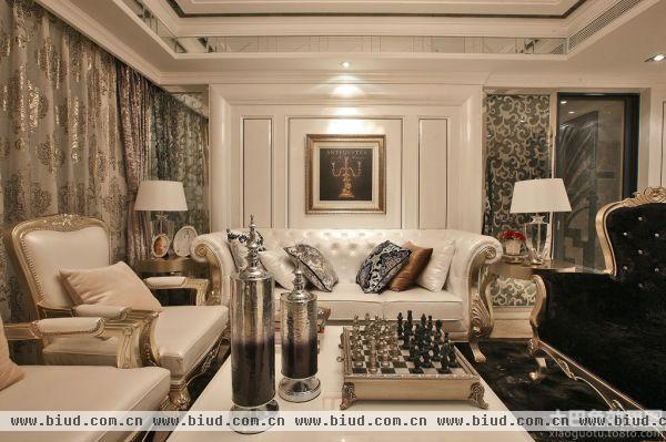 欧式新古典装修设计客厅效果图大全