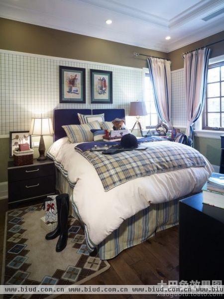 美式风格时尚卧室设计效果图大全2014