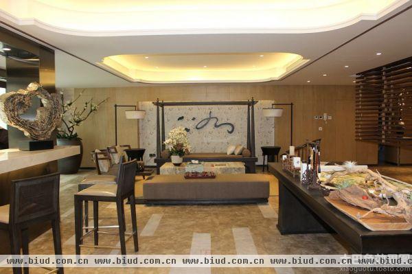 中式家庭装修设计样板房效果图