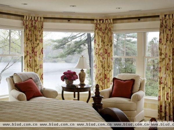 家装设计卧室窗帘效果图