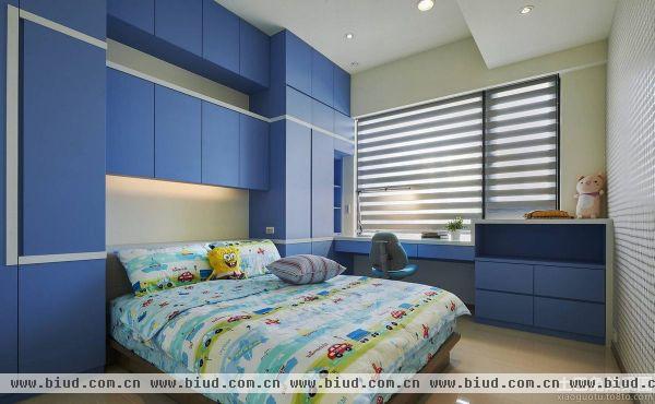 现代风格蓝色儿童房装修效果图片