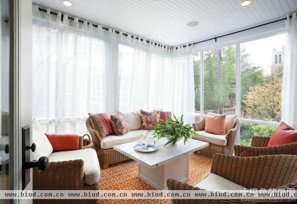 美式家装设计客厅窗帘效果图欣赏